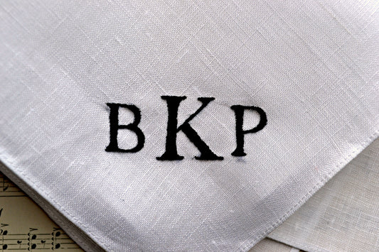 Etiquette for Handkerchief Monograms