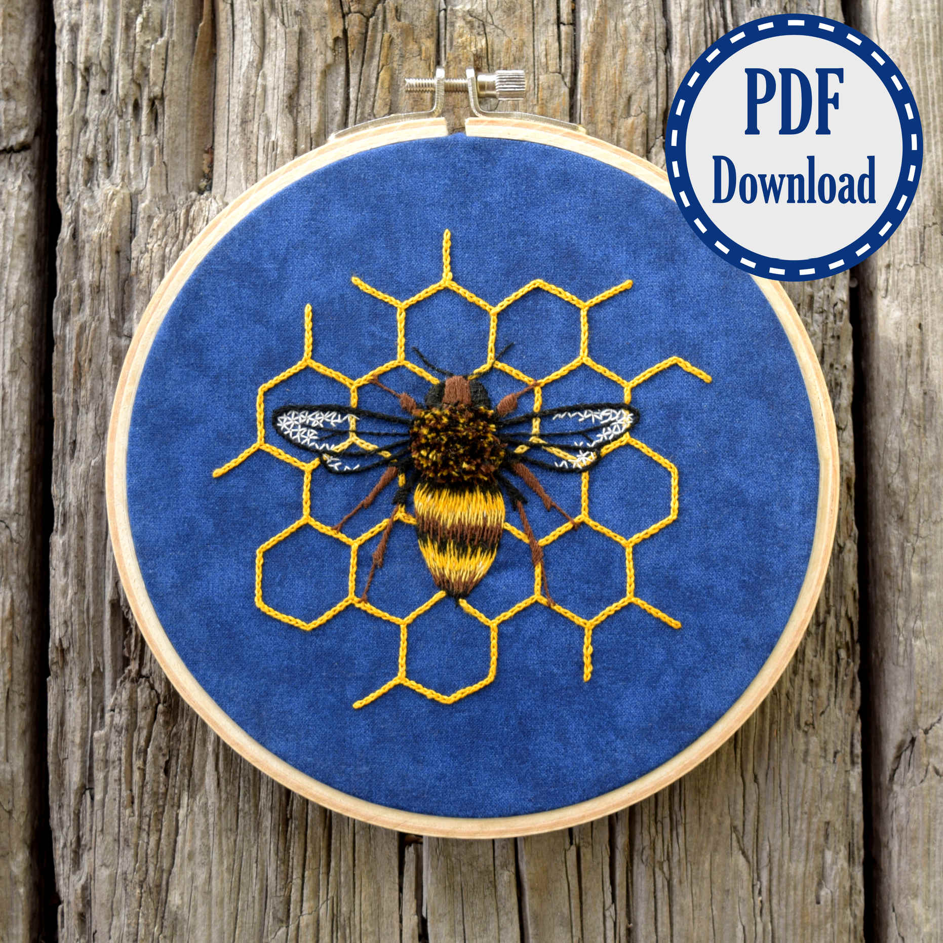 Busy Bee Hand Embroidery Pattern