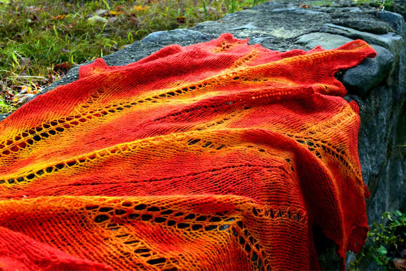 Autumn Glory Maple Leaf Shawl