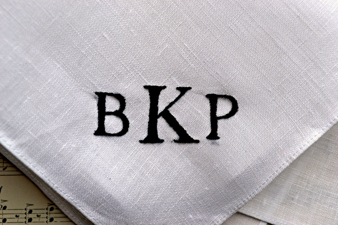 Etiquette for Handkerchief Monograms