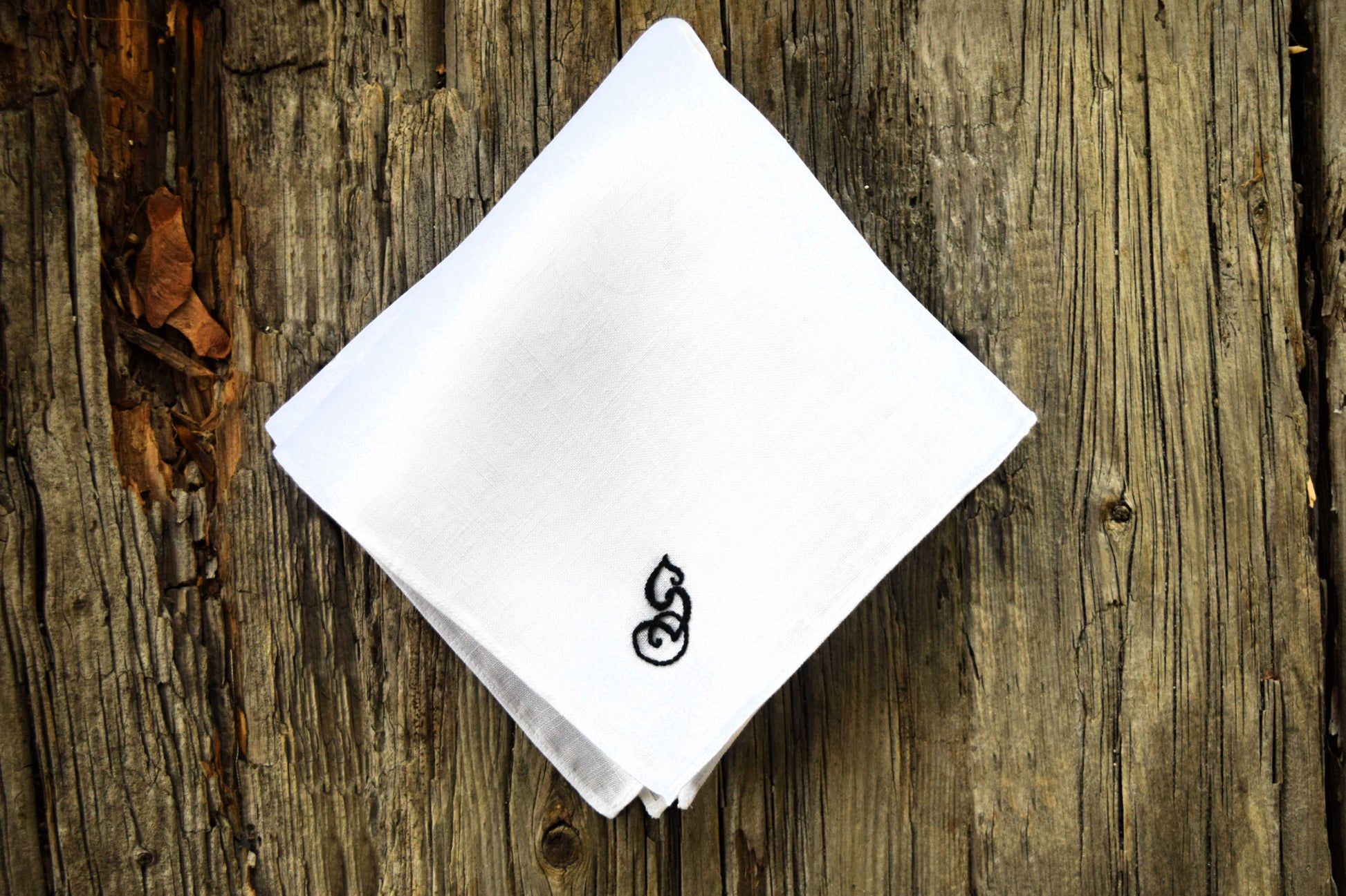 irish linen handkerchief with french monogram