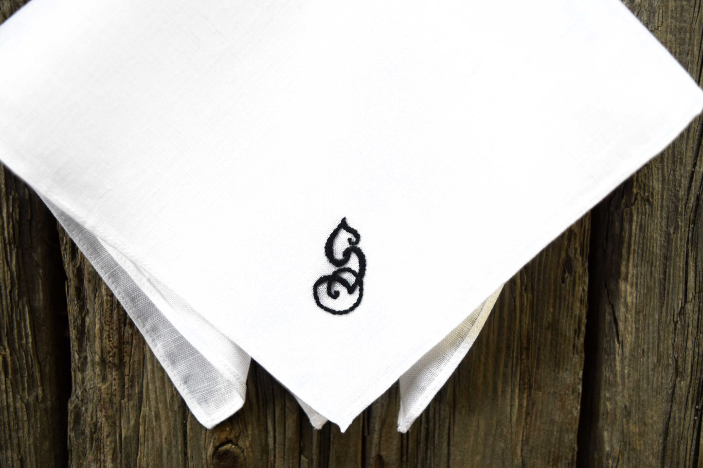 Monogrammed Handkerchief with One Initial - Fairytale