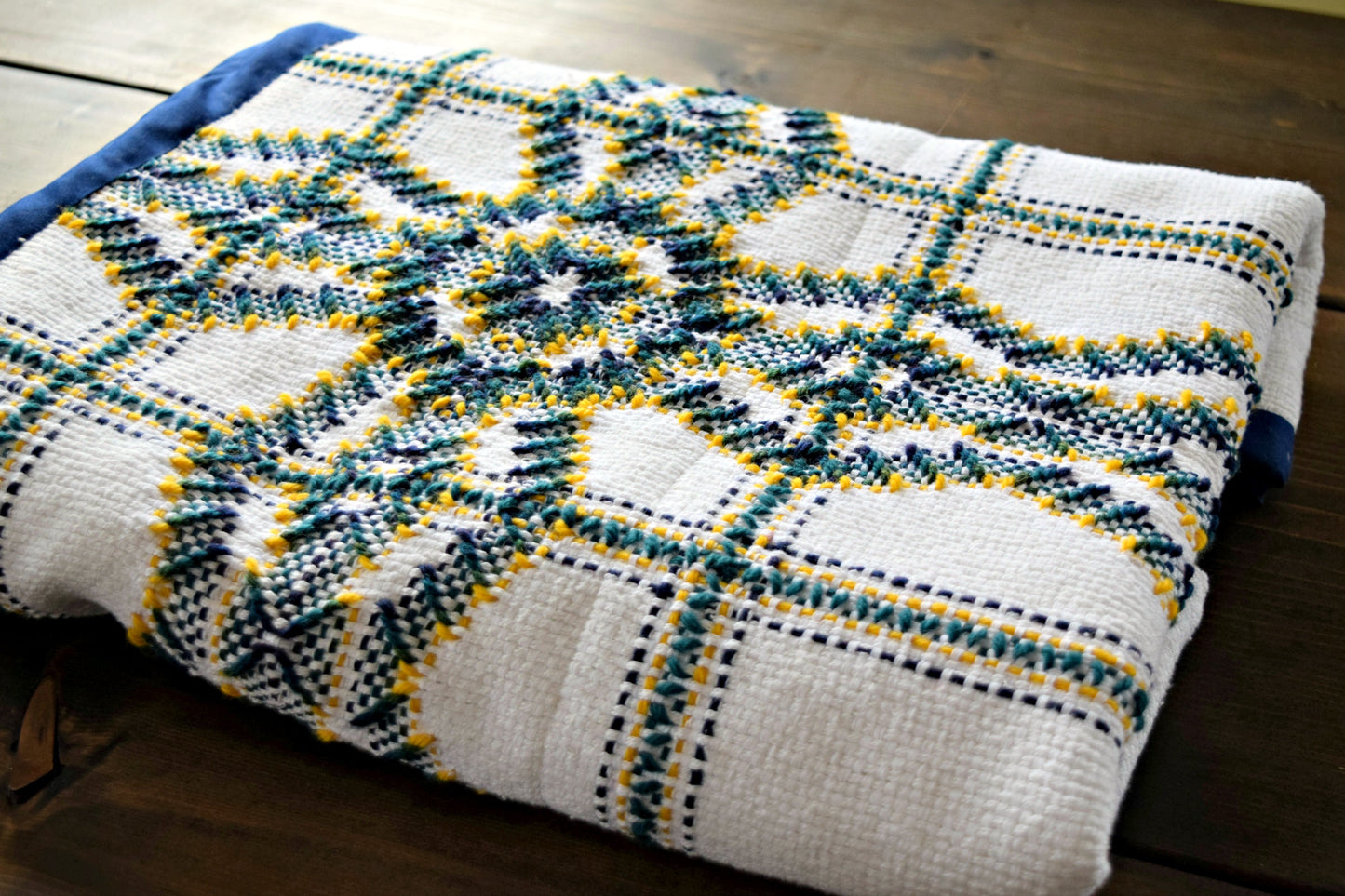Crossing Borders - Hand Embroidered Small Throw - Baby Blanket