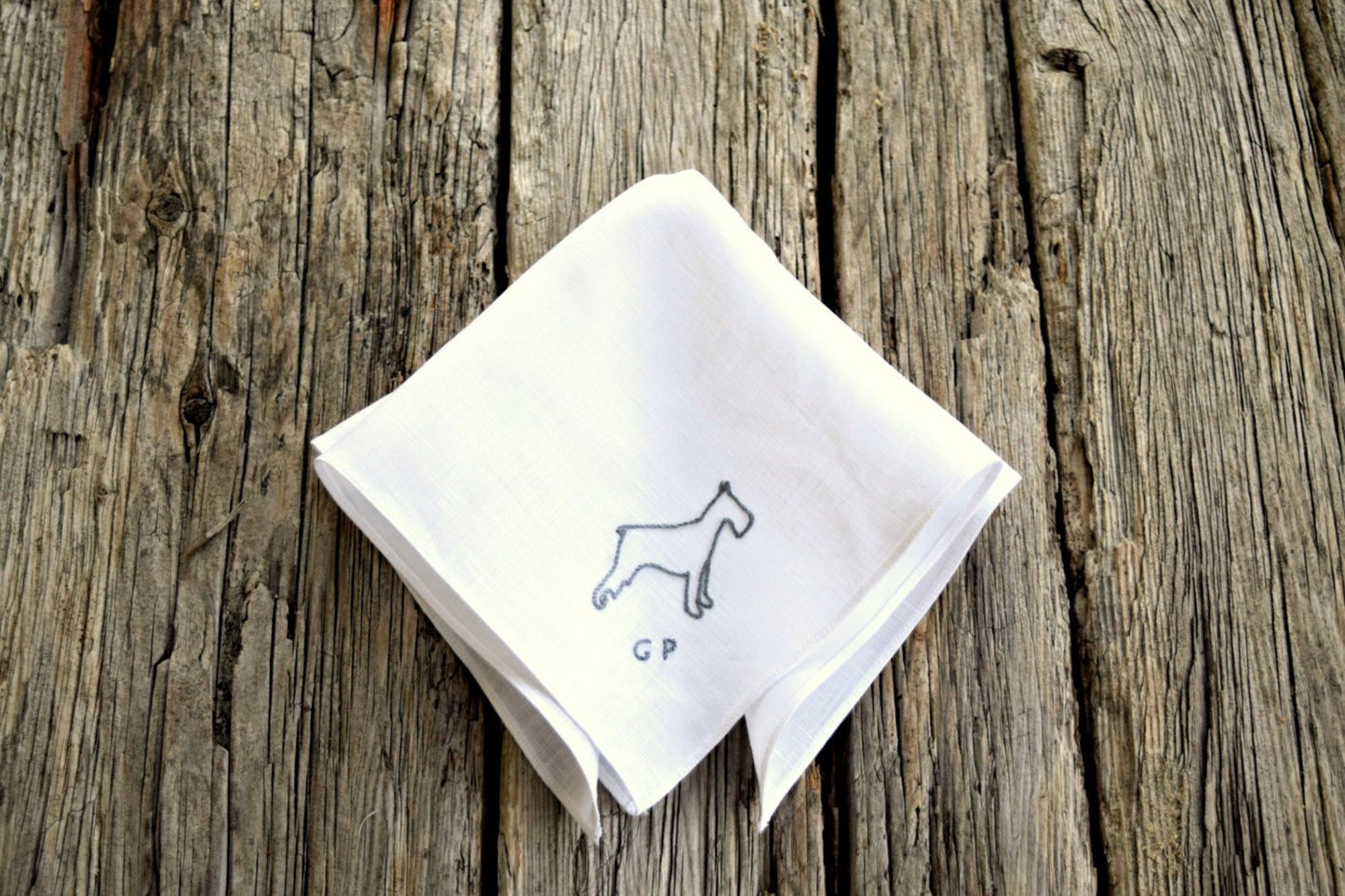 Customizable Dog Breed Silhouette Handkerchief