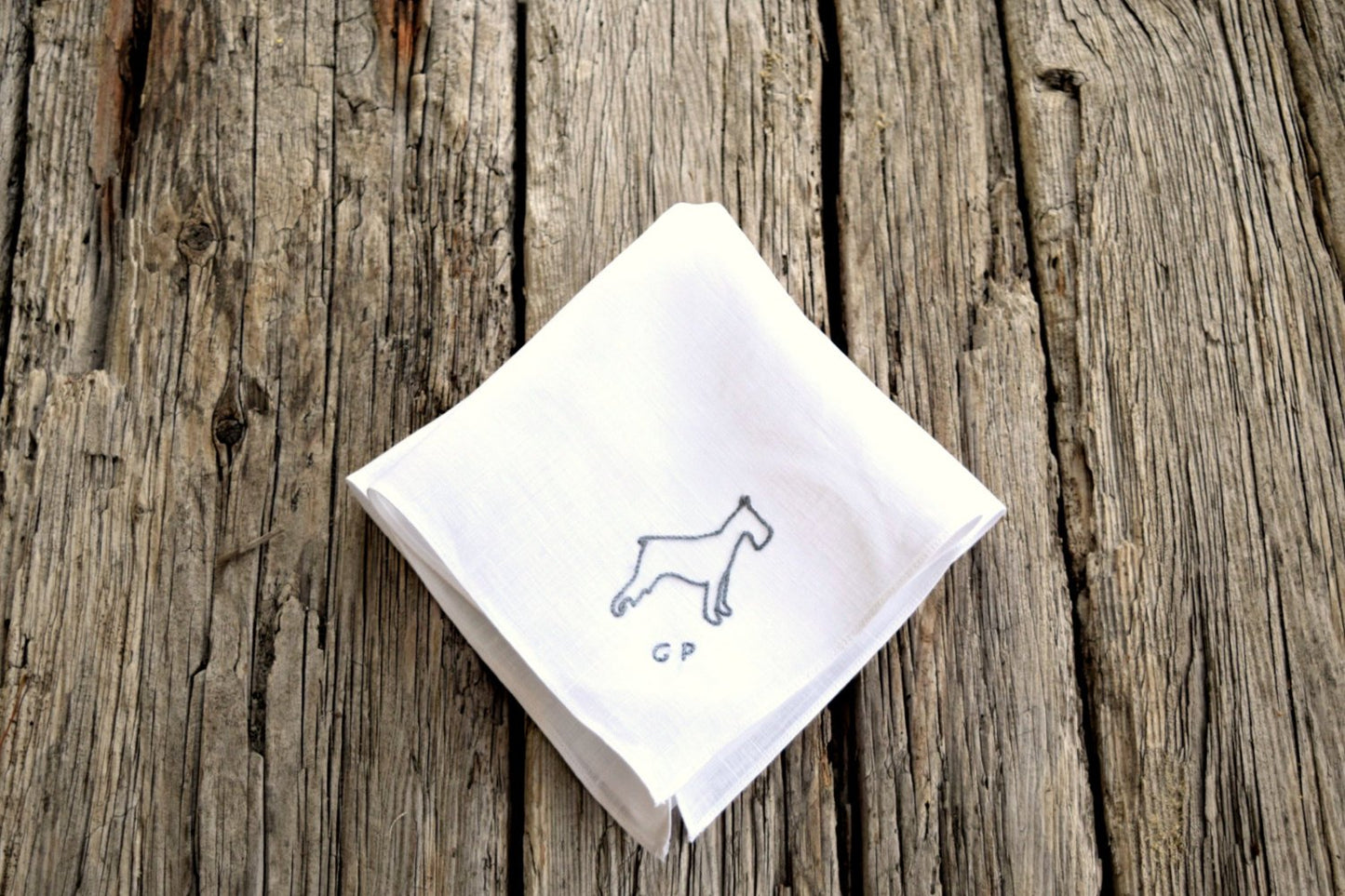 Customizable Dog Breed Silhouette Handkerchief