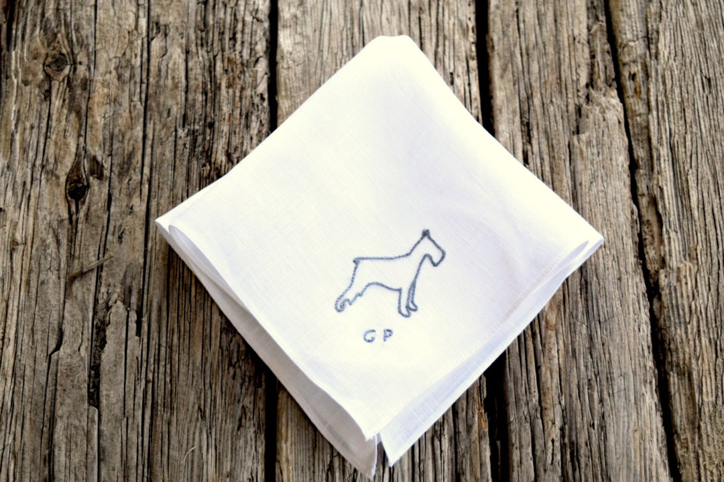 Customizable Dog Breed Silhouette Handkerchief