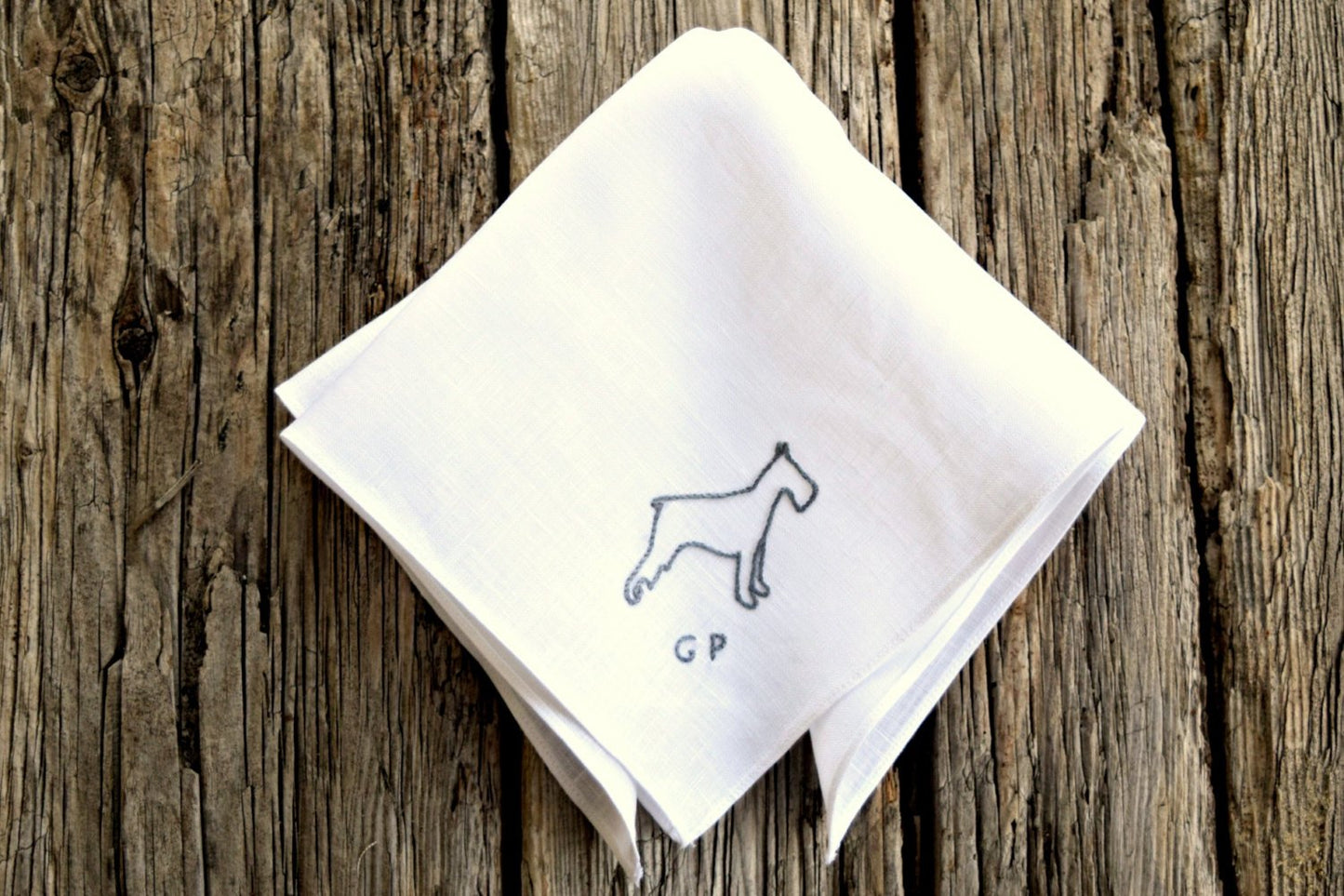 Customizable Dog Breed Silhouette Handkerchief