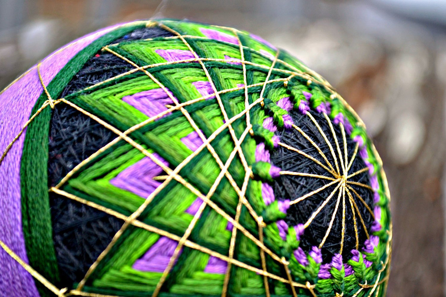 Exotic Flower Hand Embroidered Temari Poi Balls